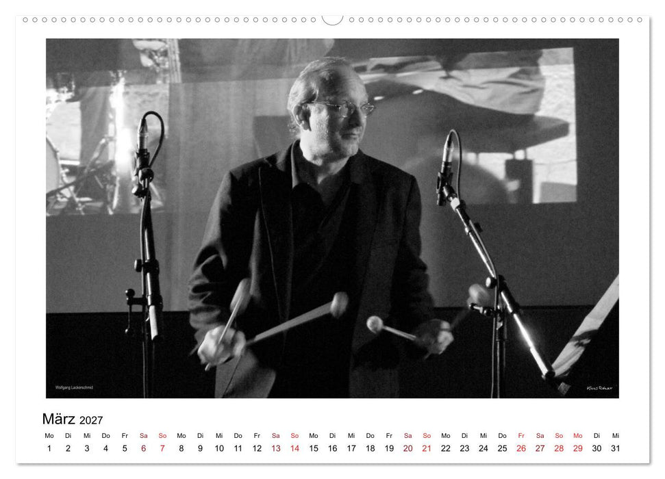 Internationale Meister des Jazz in Schwarzweiß (CALVENDO Premium Wandkalender 2027)