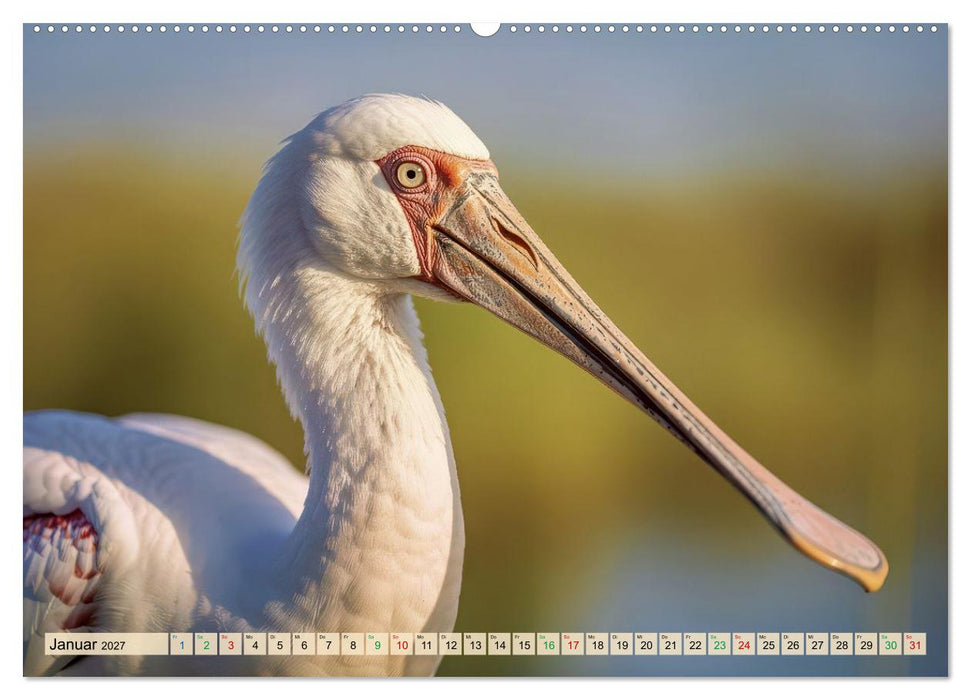 Löffelreiher-Paradies (CALVENDO Premium Wandkalender 2027)