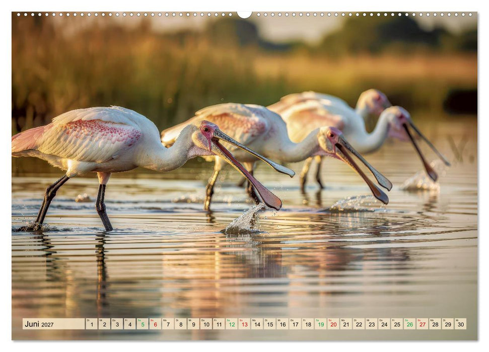 Löffelreiher-Paradies (CALVENDO Premium Wandkalender 2027)
