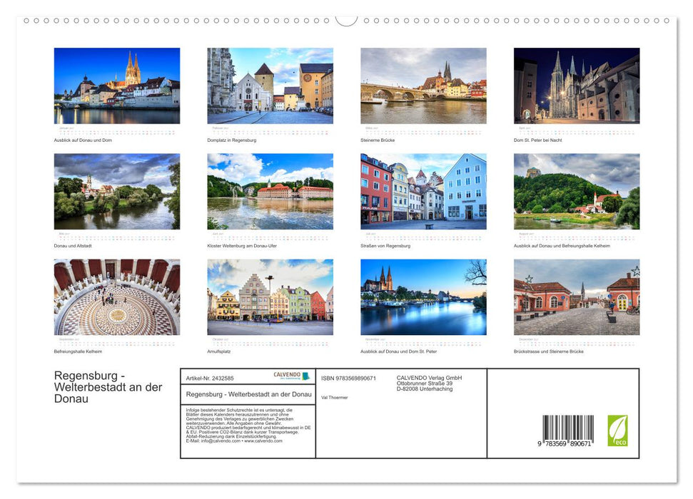 Regensburg - Welterbestadt an der Donau (CALVENDO Premium Wandkalender 2027)