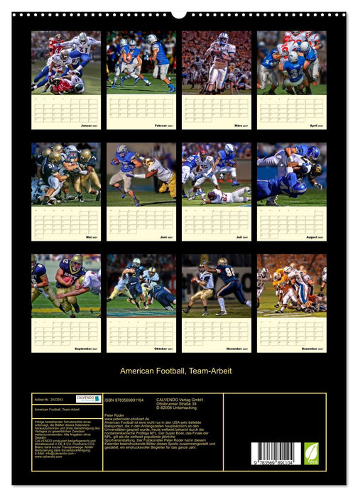 American Football, Team-Arbeit (CALVENDO Premium Wandkalender 2027)