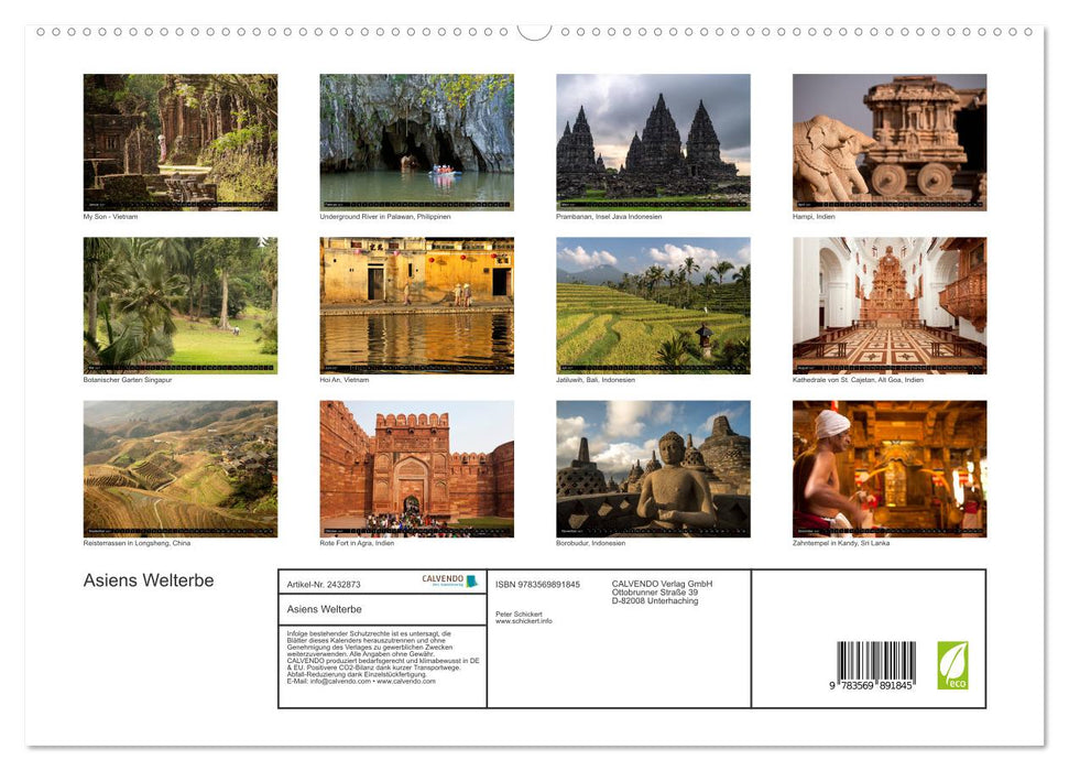 Asiens Welterbe (CALVENDO Premium Wandkalender 2027)