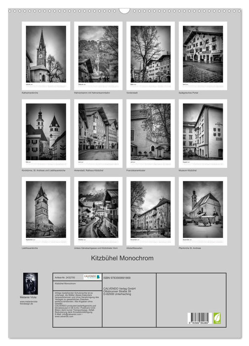 Kitzbühel Monochrom (CALVENDO Wandkalender 2027)