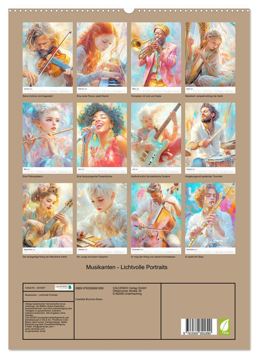 Musikanten - Lichtvolle Portraits (CALVENDO Premium Wandkalender 2027)