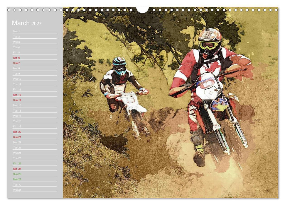 ENDURO RACING 2 (CALVENDO Monthly Calendar 2027)