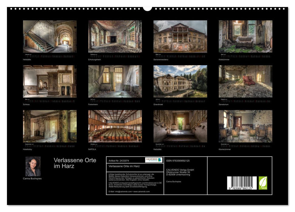 Verlassene Orte im Harz (CALVENDO Premium Wandkalender 2027)