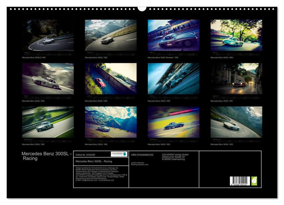 Mercedes Benz 300SL - Racing (CALVENDO Wandkalender 2027)