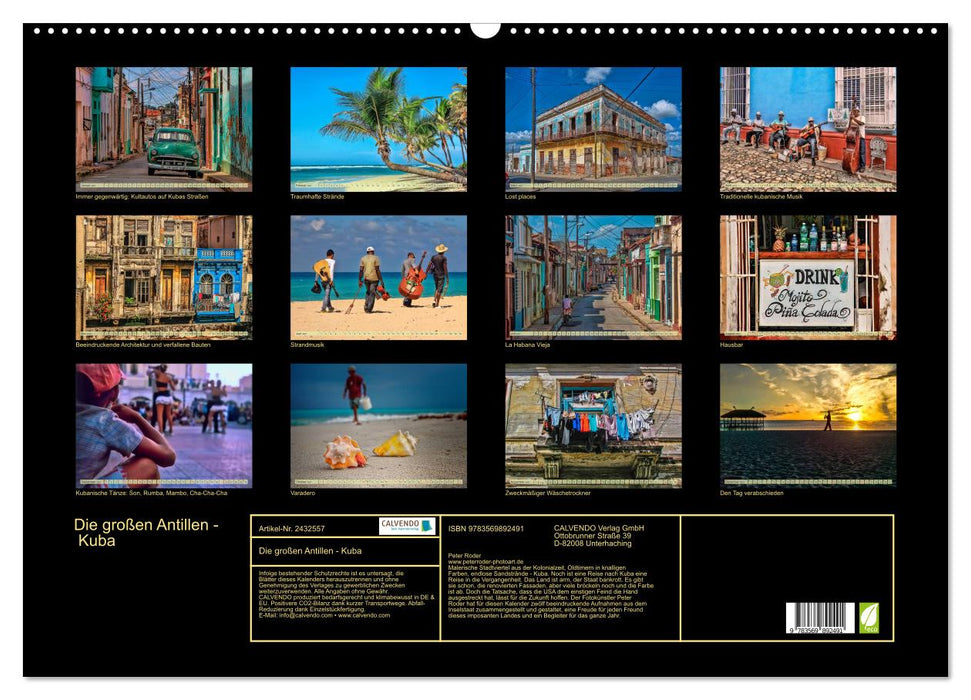 Die großen Antillen - Kuba (CALVENDO Wandkalender 2027)