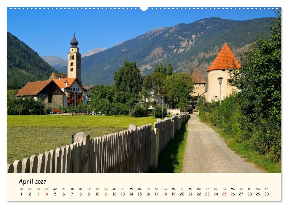 Vinschgau - Die Sonnenseite Südtirols (CALVENDO Wandkalender 2027)