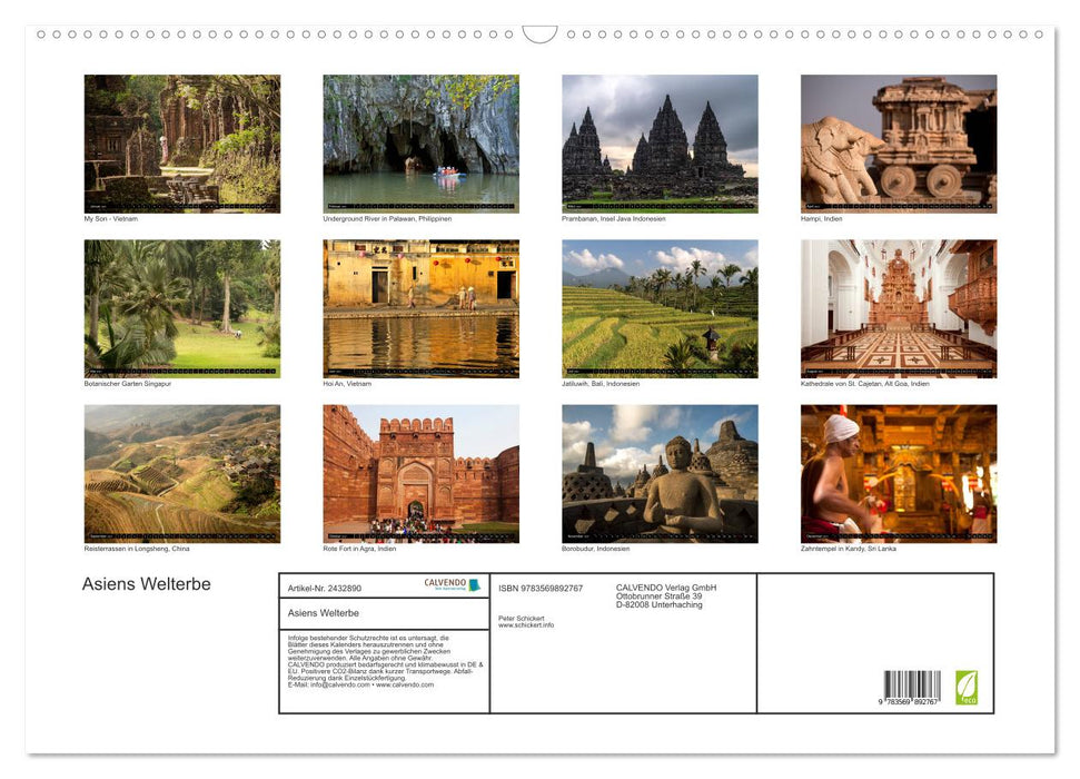 Asiens Welterbe (CALVENDO Wandkalender 2027)