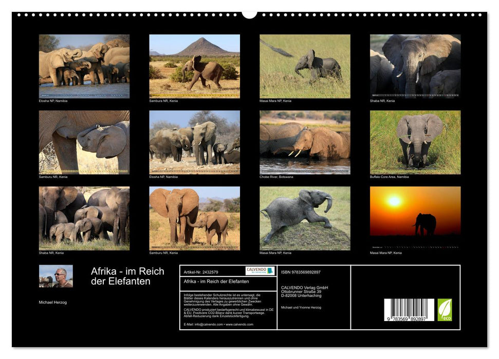 Afrika - im Reich der Elefanten (CALVENDO Premium Wandkalender 2027)