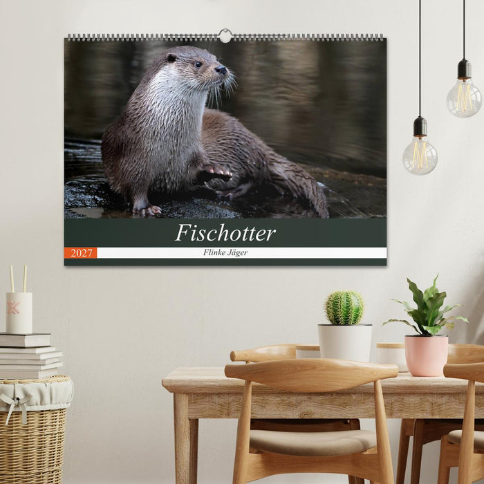 Fischotter, flinke Jäger (CALVENDO Wandkalender 2027)