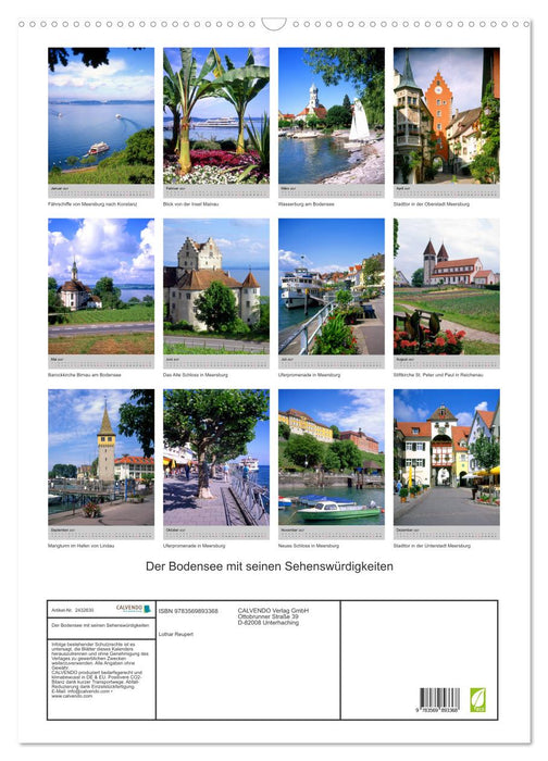Der Bodensee mit seinen Sehenswürdigkeiten (CALVENDO Wandkalender 2027)