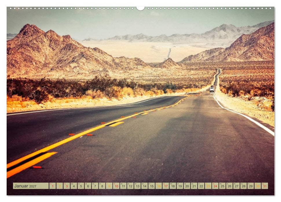 Nostalgie auf 2451 Meilen - Route 66 (CALVENDO Wandkalender 2027)