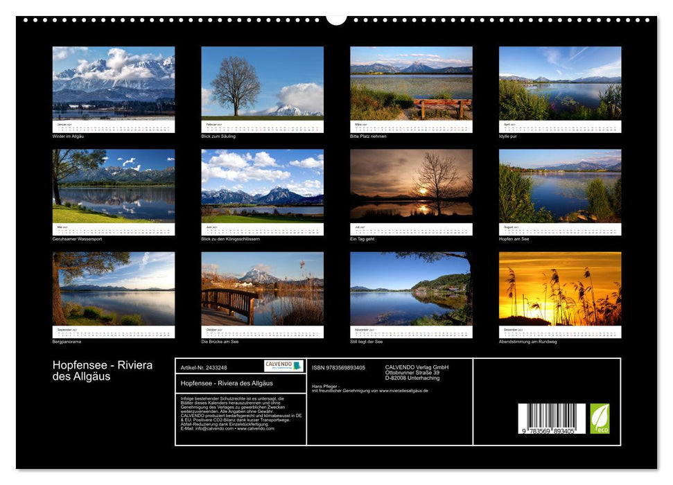 Hopfensee - Riviera des Allgäus (CALVENDO Premium Wandkalender 2027)