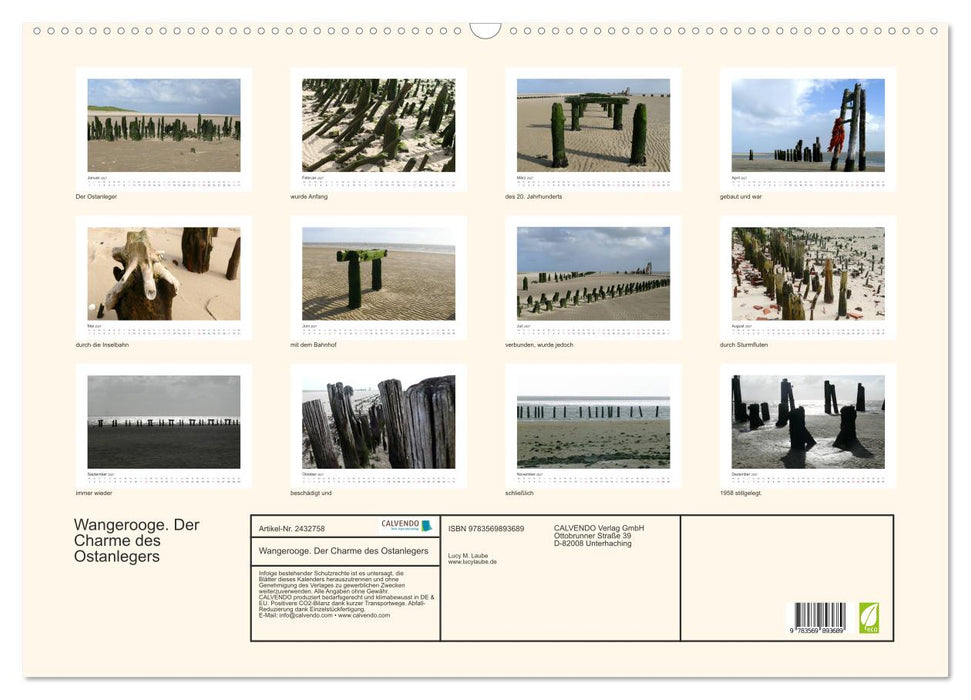 Wangerooge. Der Charme des Ostanlegers (CALVENDO Wandkalender 2027)