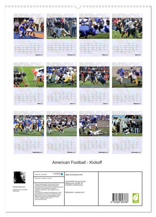 American Football - Kickoff (CALVENDO Premium Wandkalender 2027)