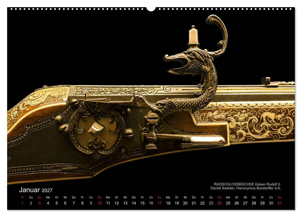 Historische Rüstungen und Waffen (CALVENDO Premium Wandkalender 2027)