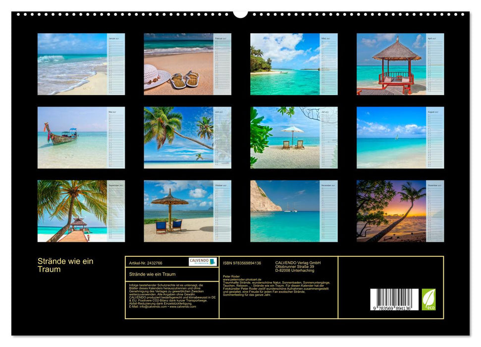 Strände wie ein Traum (CALVENDO Premium Wandkalender 2027)