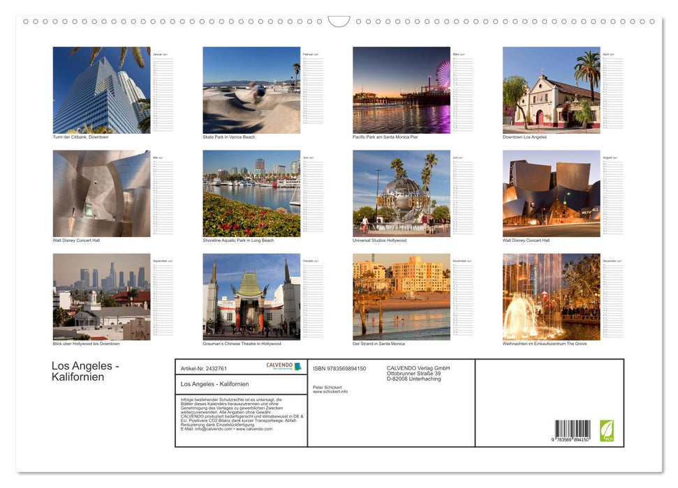 Los Angeles - Kalifornien (CALVENDO Wandkalender 2027)