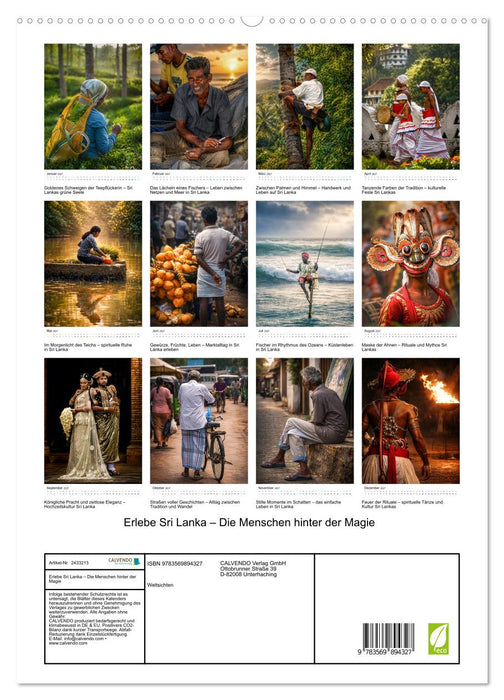 Erlebe Sri Lanka – Die Menschen hinter der Magie (CALVENDO Premium Wandkalender 2027)