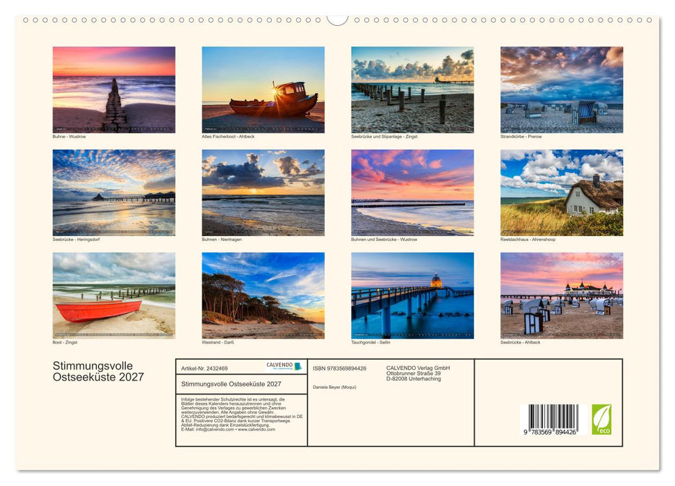 Stimmungsvolle Ostseeküste 2027 (CALVENDO Premium Wandkalender 2027)
