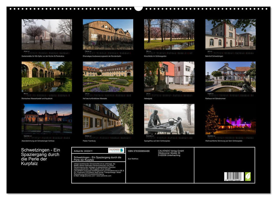 Schwetzingen - Ein Spaziergang durch die Perle der Kurpfalz (CALVENDO Wandkalender 2027)