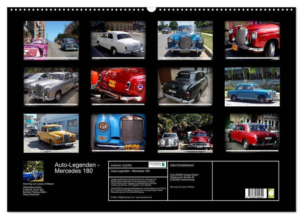Auto-Legenden - Mercedes 180 (CALVENDO Wandkalender 2027)