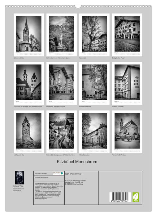 Kitzbühel Monochrom (CALVENDO Premium Wandkalender 2027)