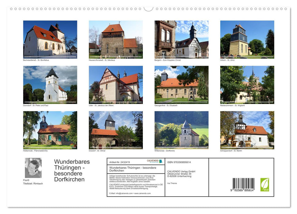 Wunderbares Thüringen - besondere Dorfkirchen (CALVENDO Premium Wandkalender 2027)