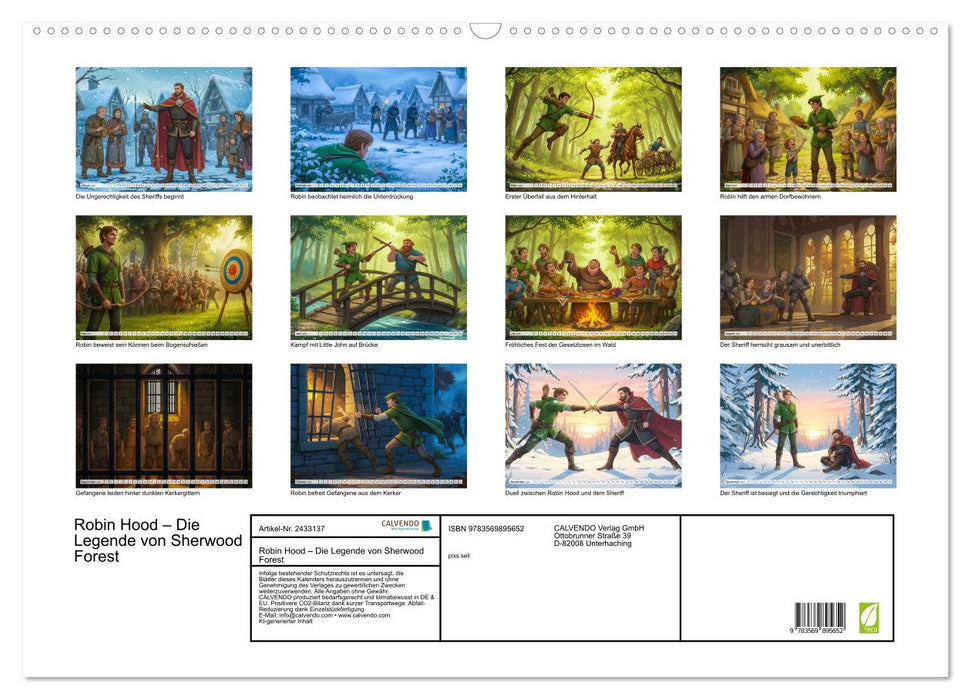 Robin Hood – Die Legende von Sherwood Forest (CALVENDO Wandkalender 2027)