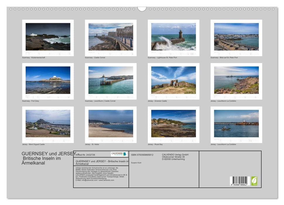 GUERNSEY und JERSEY - Britische Inseln im Ärmelkanal (CALVENDO Wandkalender 2027)