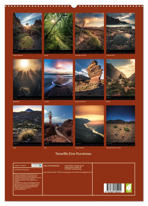 Teneriffa Eine Rundreise (CALVENDO Premium Wandkalender 2027)