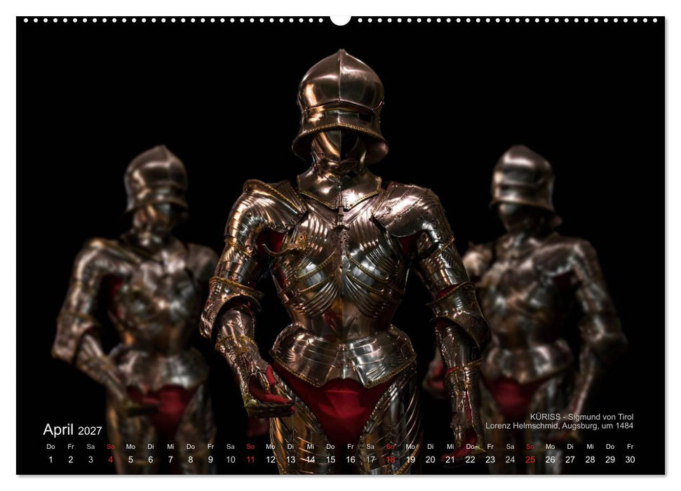 Historische Rüstungen und Waffen (CALVENDO Wandkalender 2027)