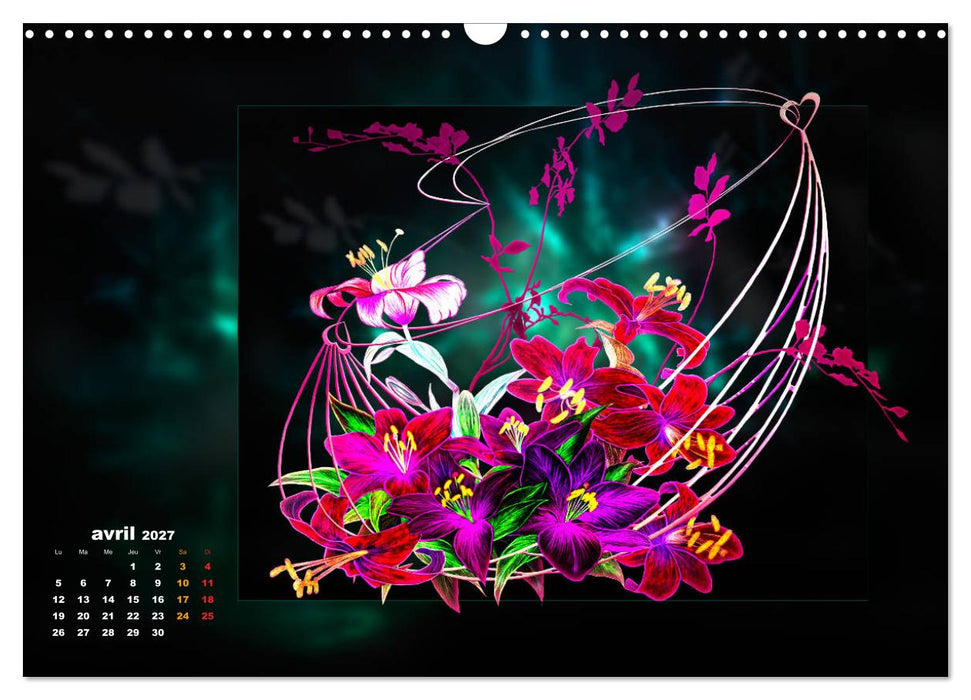 Images d'art Ikebana (CALVENDO Calendrier mensuel 2027)