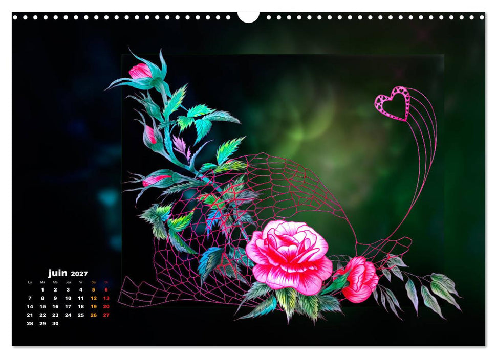 Images d'art Ikebana (CALVENDO Calendrier mensuel 2027)