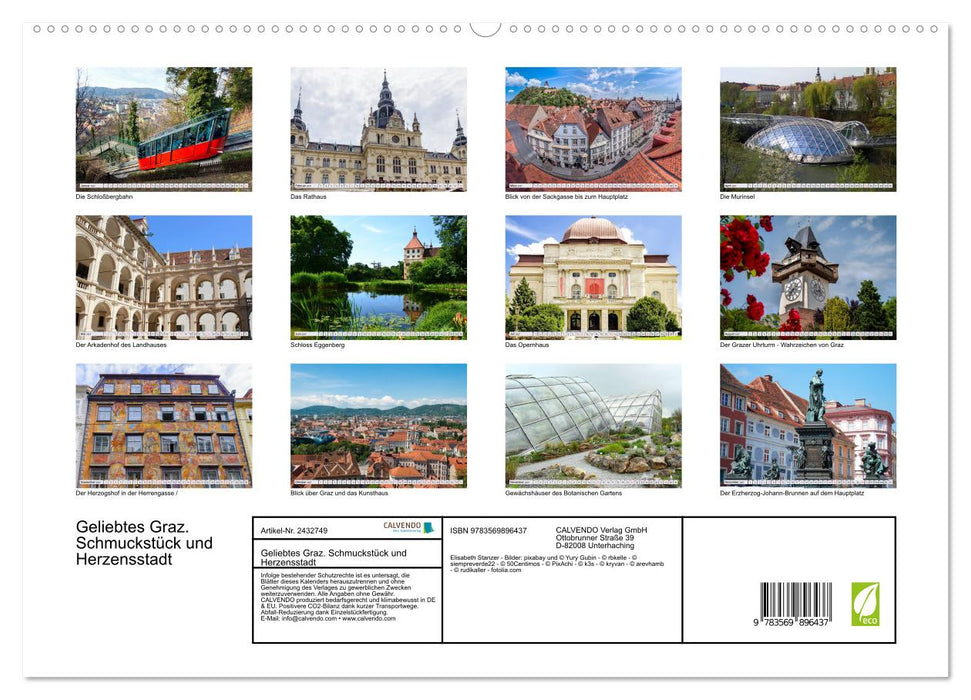 Geliebtes Graz. Schmuckstück und Herzensstadt (CALVENDO Premium Wandkalender 2027)