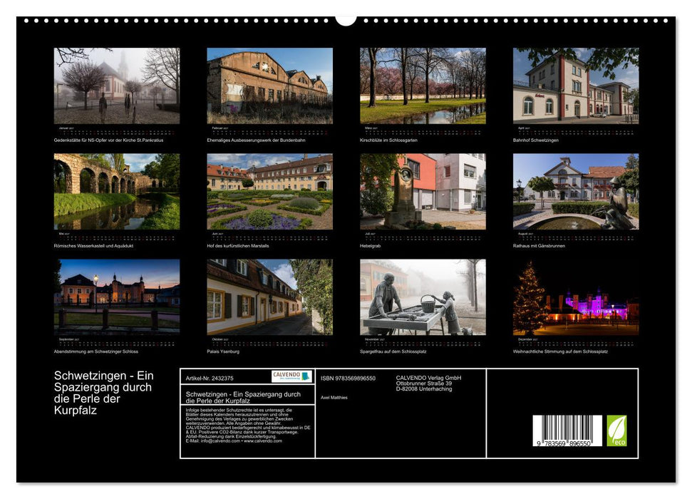 Schwetzingen - Ein Spaziergang durch die Perle der Kurpfalz (CALVENDO Premium Wandkalender 2027)