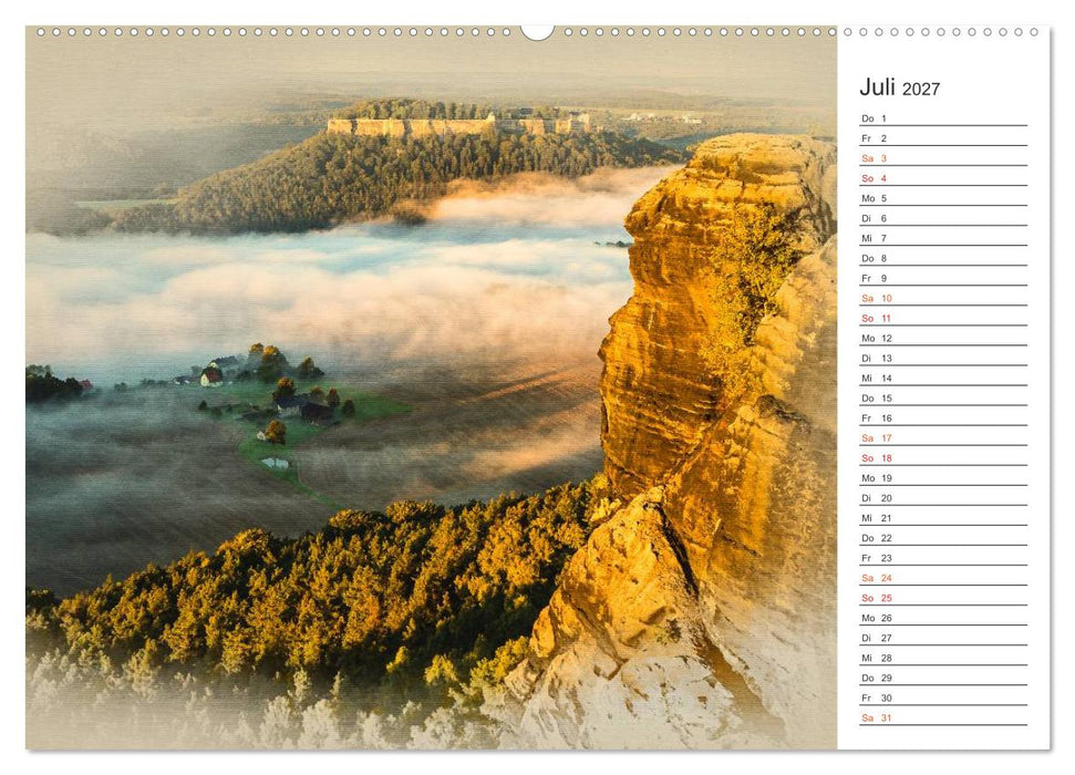 Traumhafte Sächsische Schweiz (CALVENDO Premium Wandkalender 2027)