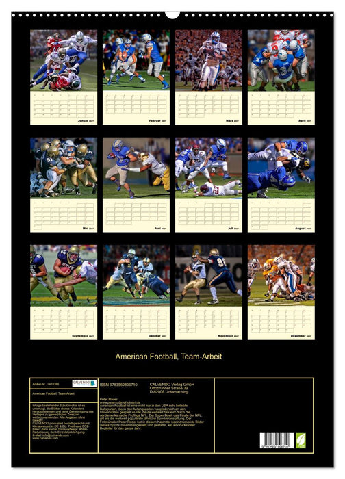 American Football, Team-Arbeit (CALVENDO Wandkalender 2027)