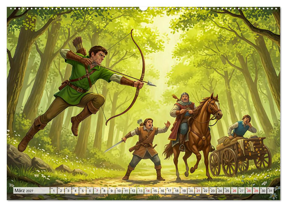 Robin Hood – Die Legende von Sherwood Forest (CALVENDO Premium Wandkalender 2027)