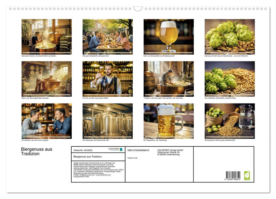 Biergenuss aus Tradizion (CALVENDO Wandkalender 2027)