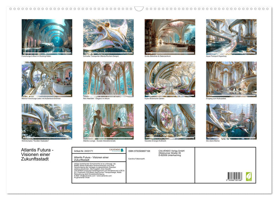 Atlantis Futura - Visionen einer Zukunftsstadt (CALVENDO Wandkalender 2027)