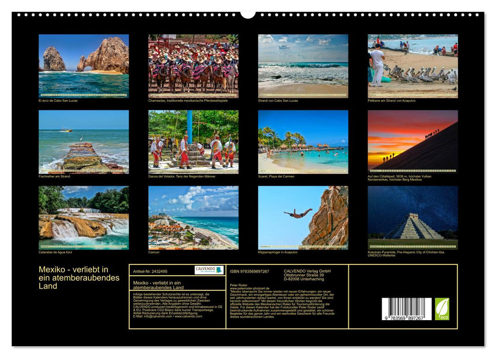 Mexiko - verliebt in ein atemberaubendes Land (CALVENDO Premium Wandkalender 2027)