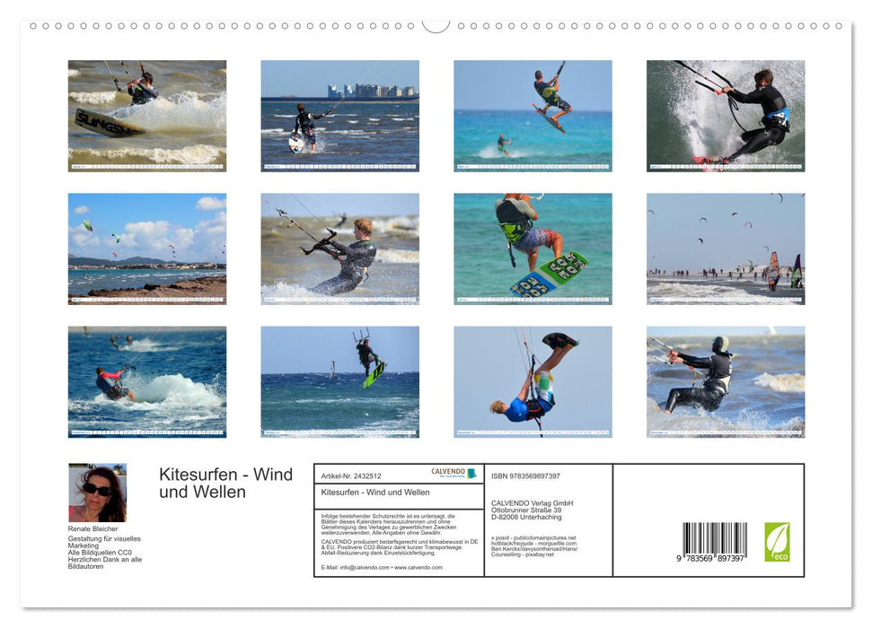 Kitesurfen - Wind und Wellen (CALVENDO Premium Wandkalender 2027)
