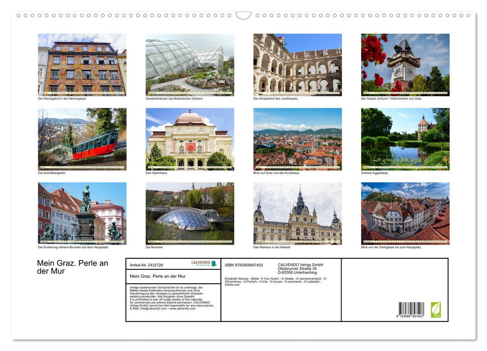 Mein Graz. Perle an der Mur (CALVENDO Wandkalender 2027)