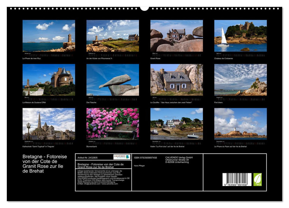 Bretagne - Fotoreise von der Cote de Granit Rose zur Ile de Brehat (CALVENDO Premium Wandkalender 2027)