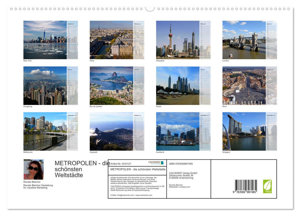 METROPOLEN - die schönsten Weltstädte (CALVENDO Premium Wandkalender 2027)