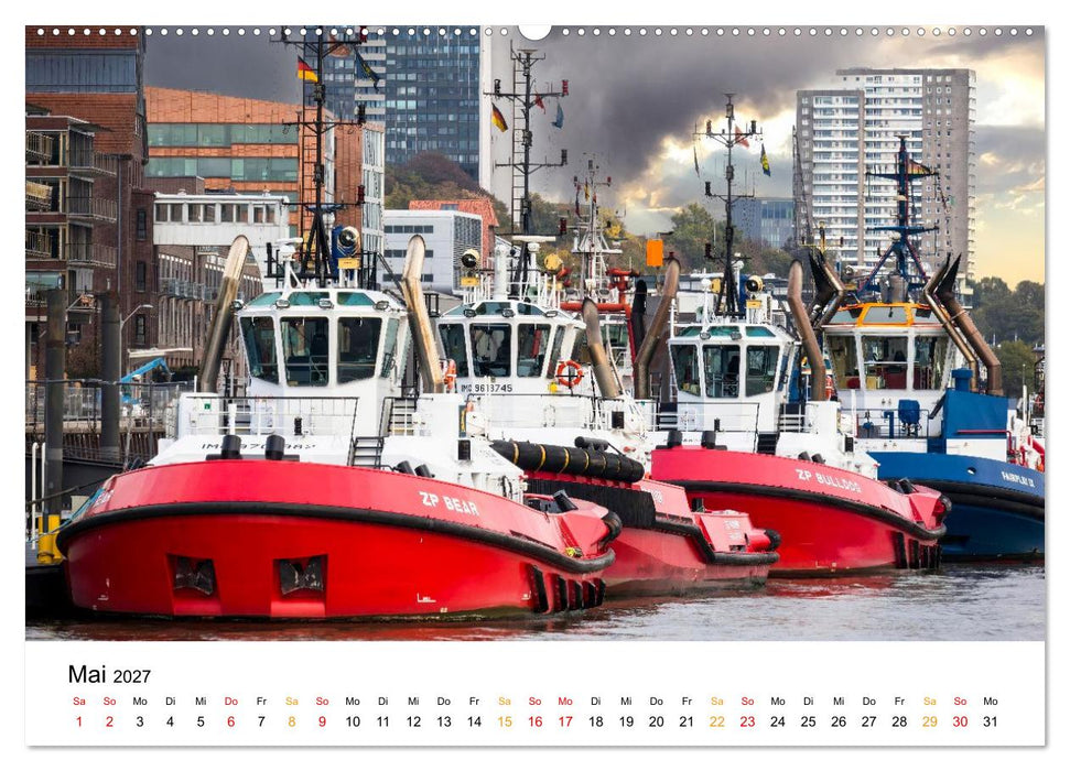 Kurs Elbe - Schiffe zwischen Hafen, Strom und Meer (CALVENDO Wandkalender 2027)