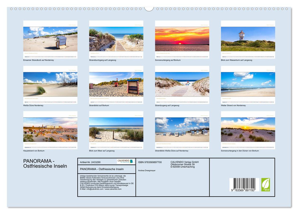 PANORAMA - Ostfriesische Inseln (CALVENDO Premium Wandkalender 2027)
